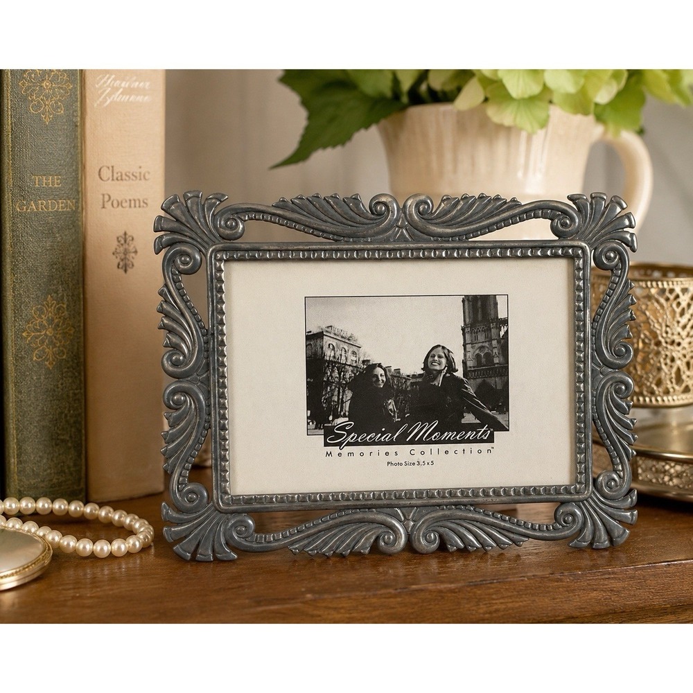 Special Moments Memories Collection Ornate Pewter Scroll 3.5x5 Picture Frame